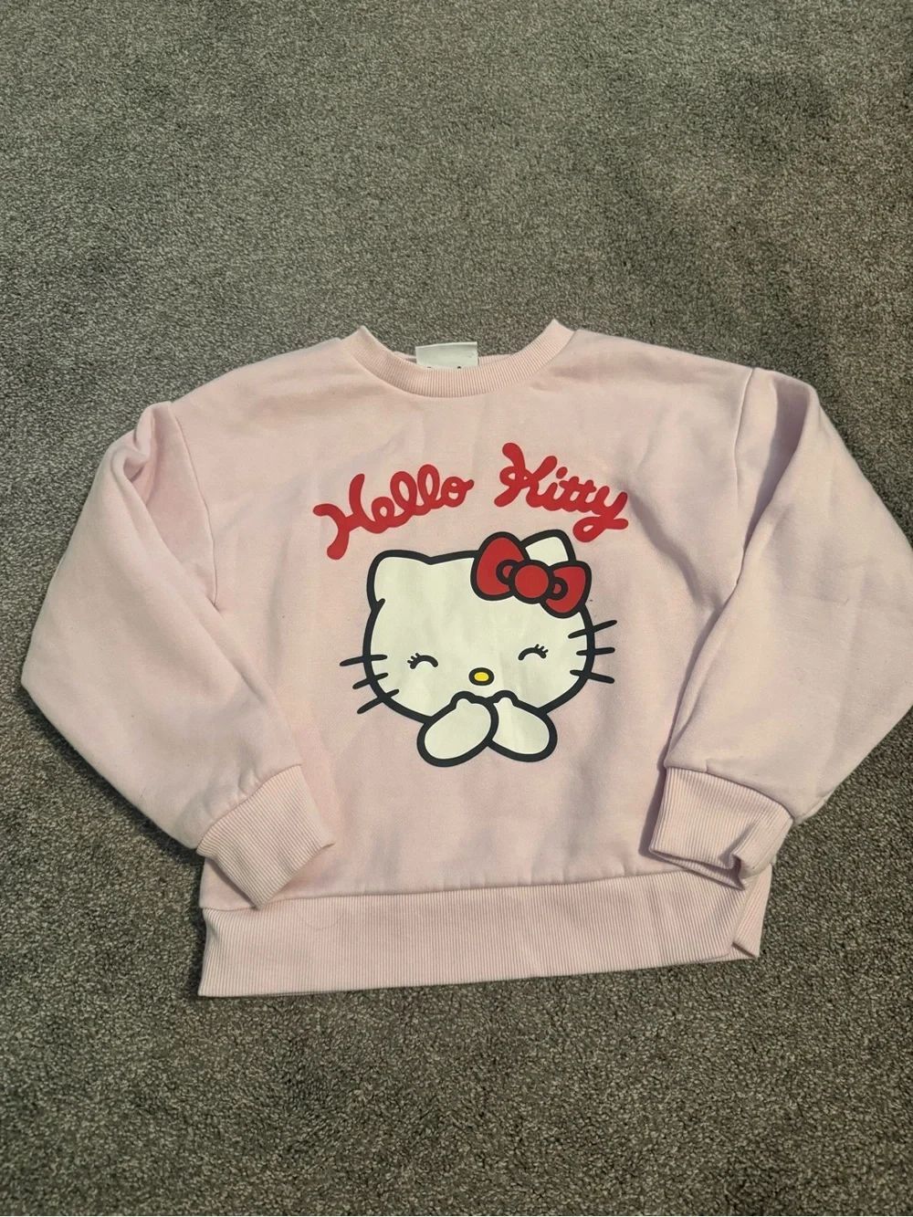 Hello Kitty Pink Crewneck Sweatshirt Sz 7-8